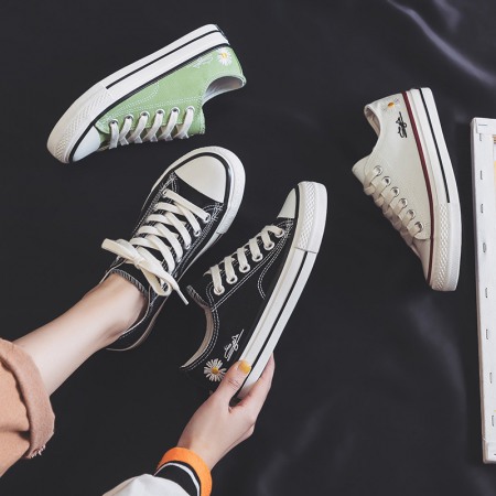Spring New Women's Low-Top Canvas Shoes Running Flat Casual Shoes